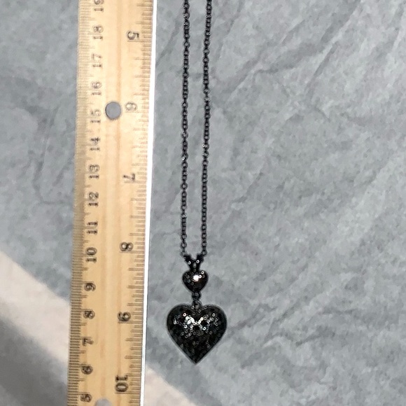 GUESS All Black Rhinestone Necklace - Picture 3 of 3